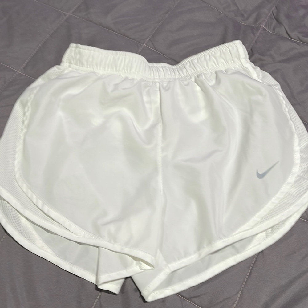 never worn white nike shorts